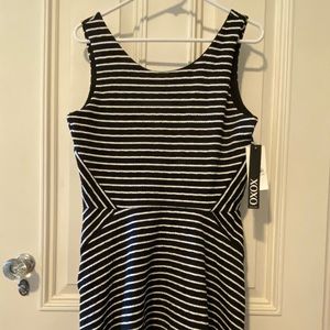Striped Fit and Flare Dress